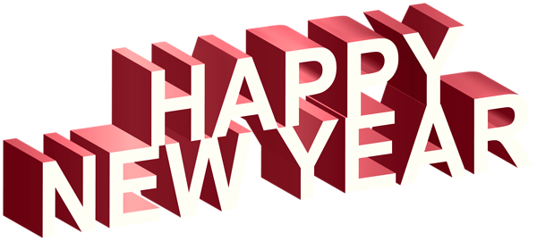 This png image - Happy New Year 3D White Text PNG Clipart, is available for free download