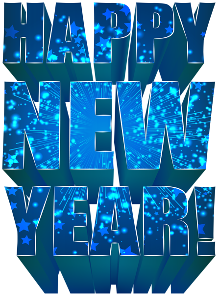 This png image - Happy New Year Blue PNG Clip Art Image, is available for free download