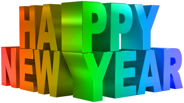 This png image - Happy New Year Colorful Text PNG Clipart, is available for free download
