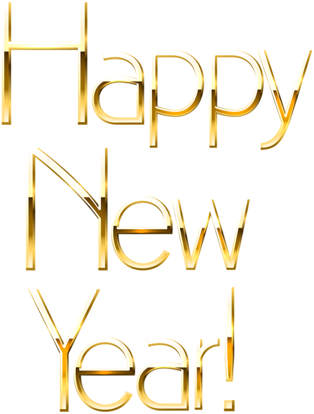 This png image - Happy New Year Gold PNG Clip Art Image, is available for free download