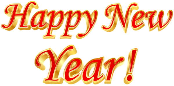 This png image - Happy New Year Gold Red Transparent Clipart, is available for free download