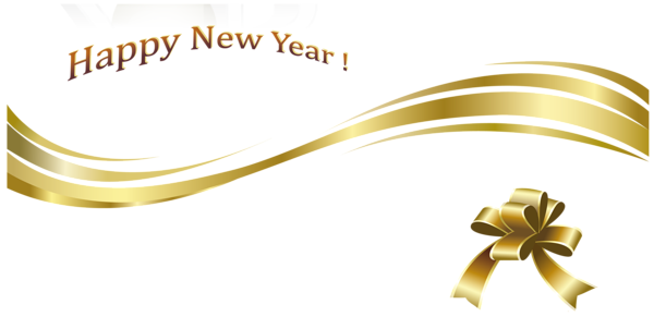 This png image - Happy New Year Gold Text and Decoration, is available for free download