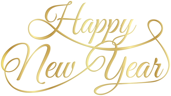 This png image - Happy New Year Golden Text PNG Clipart, is available for free download
