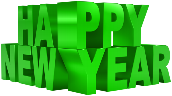This png image - Happy New Year Green Text PNG Clipart, is available for free download