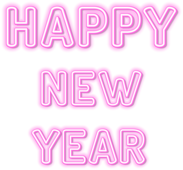 This png image - Happy New Year Neon PNG Clipart, is available for free download