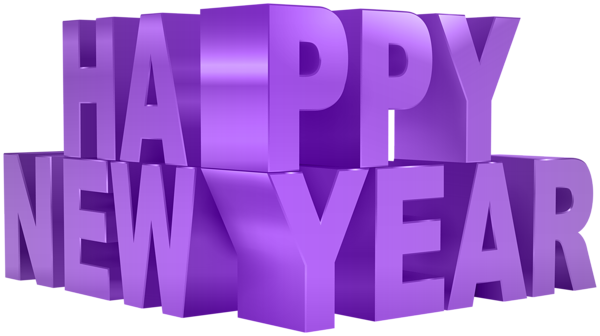 This png image - Happy New Year Purple Text PNG Clipart, is available for free download