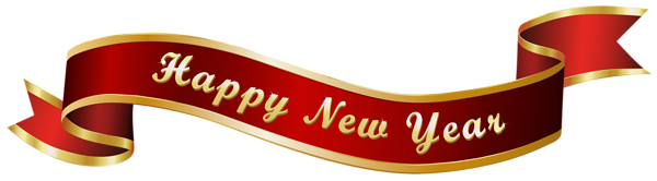 This png image - Happy New Year Red Banner Transparent PNG Clip Art Image, is available for free download