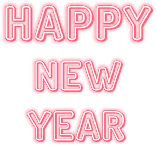 This png image - Happy New Year Red Neon PNG Clipart, is available for free download
