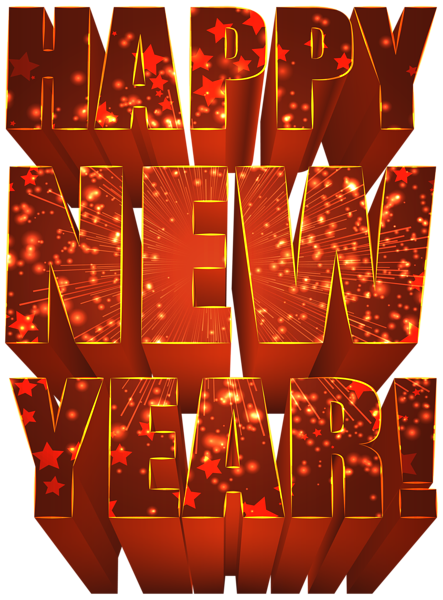 This png image - Happy New Year Red PNG Clip Art Image, is available for free download
