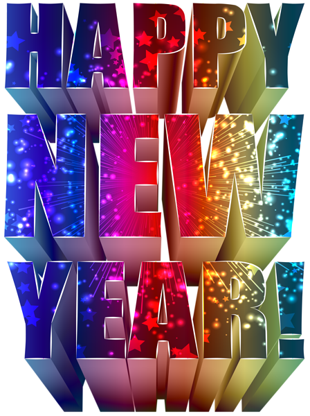 This png image - Happy New Year Text Decoration PNG Clip Art Image, is available for free download