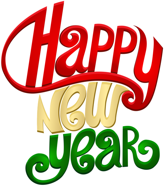 This png image - Happy New Year Text Decorative PNG Clipart, is available for free download
