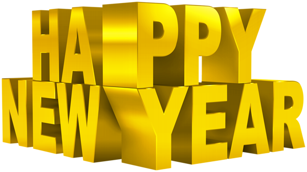 This png image - Happy New Year Yellow Text PNG Clipart, is available for free download