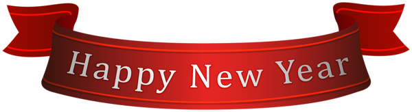 This png image - Happy New year Banner Red PNG Clipart, is available for free download