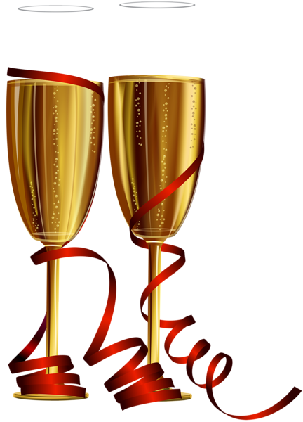 This png image - New Year Champagne Glasses PNG Clip Art, is available for free download