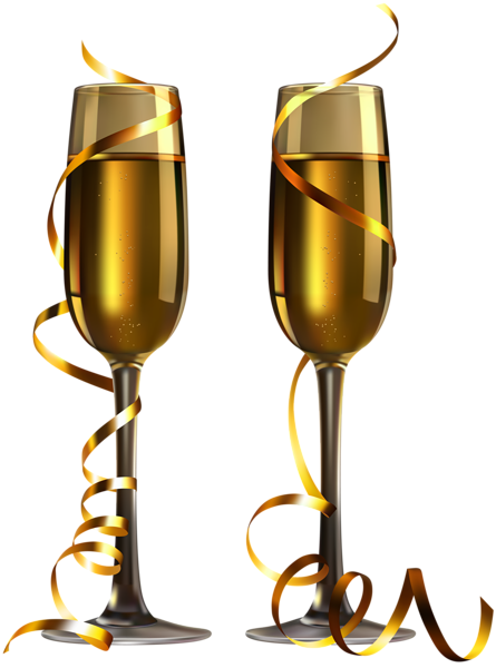 This png image - New Year Champagne Glasses PNG Image, is available for free download