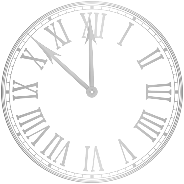 This png image - New Year Clock Silver PNG Clipart, is available for free download