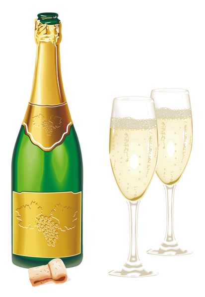 This png image - New Year Open Champagne with Glasses PNG Picture, is available for free download
