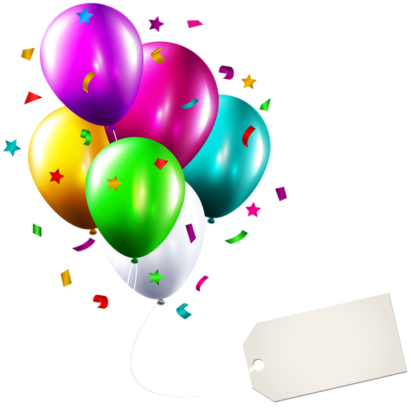 This png image - Balloons with Empty Tag PNG Clip Art Image, is available for free download