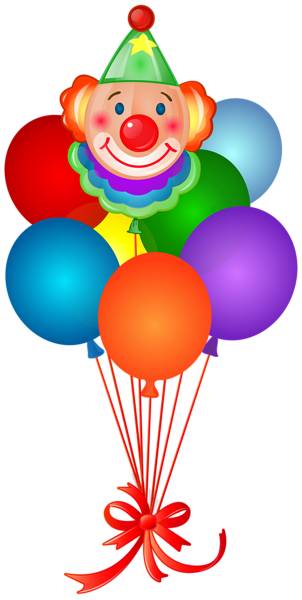 This png image - Birthday Balloons with Clown PNG Clip Art, is available for free download