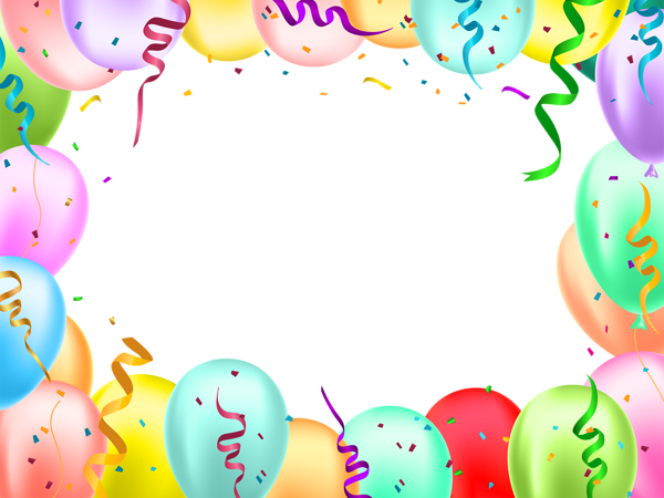This png image - Birthday Border with Balloons Transparent Image, is available for free download