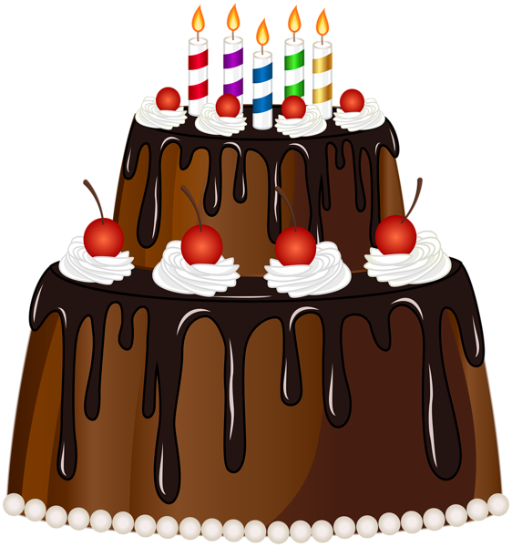 Clip Art Birthday Cake With Lots Of Candles
