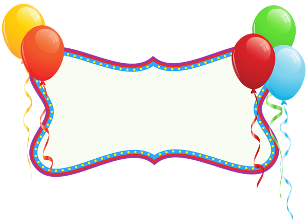 This png image - Birthday Holiday Banner with Balloons PNG Clipart, is available for free download