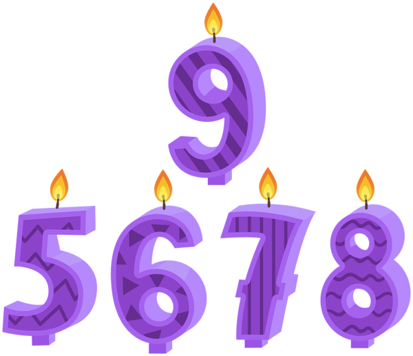 This png image - Birthday Number Candles PNG Clipart, is available for free download