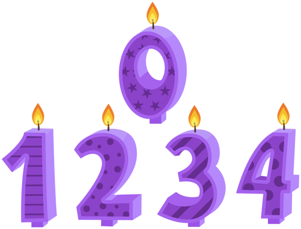 This png image - Birthday Number Candles Purple PNG Clipart, is available for free download