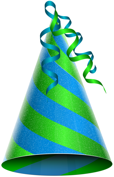 This png image - Birthday Party Hat Green Blue PNG Clip Art Image, is available for free download
