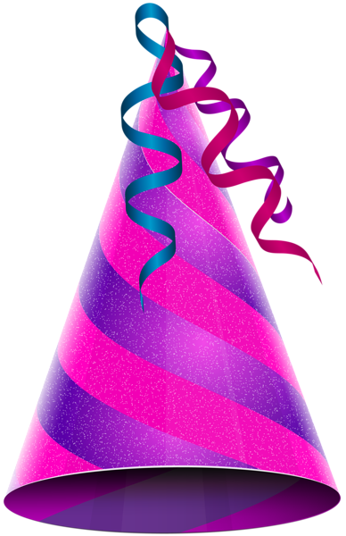 This png image - Birthday Party Hat Purple Pink PNG Clip Art Image, is available for free download