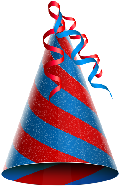 This png image - Birthday Party Hat Red Blue PNG Clip Art Image, is available for free download