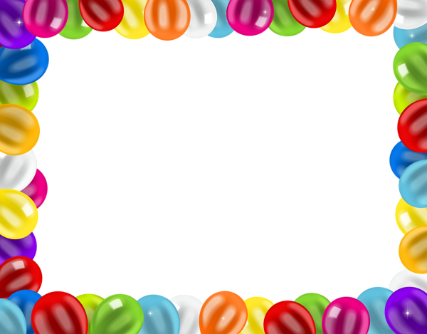 This png image - Border Frame with Balloons PNG Clip Art, is available for free download
