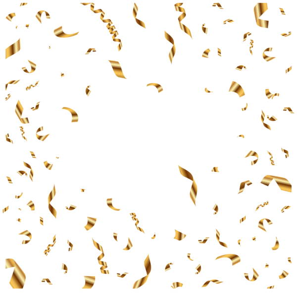 Confetti Gold Transparent Clip Art PNG Image | Gallery Yopriceville