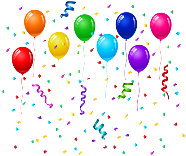 This png image - Confetti and Balloons PNG Clip Art Image, is available for free download