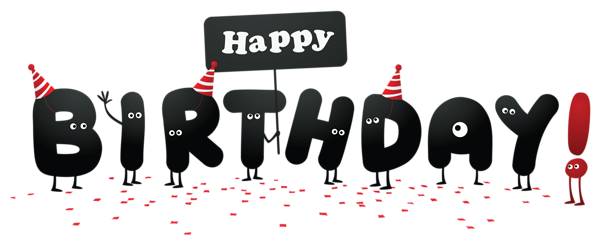 This png image - Funny Happy Birthday without Shadows Clipart Picture, is available for free download
