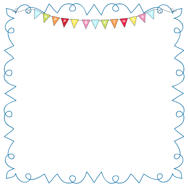 This png image - Happy BirthdayFrame PNG Clipart Picture, is available for free download