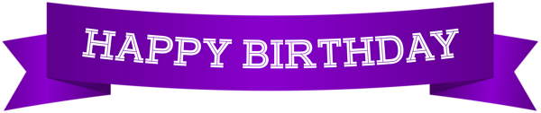 This png image - Happy Birthday Banner Purple PNG Clip Art Image, is available for free download