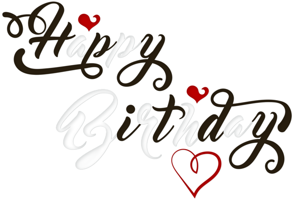 This png image - Happy Birthday Black and White PNG Transparent Clip Art Image, is available for free download