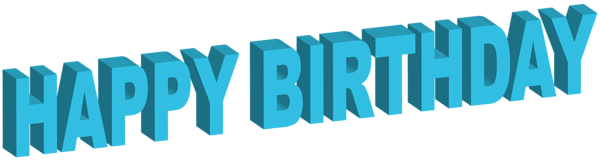This png image - Happy Birthday Blue 3D Transparent Clip Art Image, is available for free download
