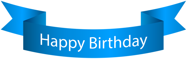 This png image - Happy Birthday Blue Banner PNG Clip Art Image, is available for free download
