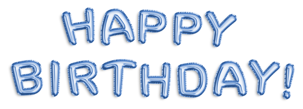 This png image - Happy Birthday Blue Foil PNG Clip Art Image, is available for free download