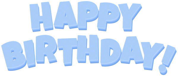 This png image - Happy Birthday Blue Text PNG Clip Art Image, is available for free download