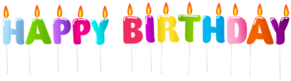 This png image - Happy Birthday Candles PNG Clip Art Image, is available for free download
