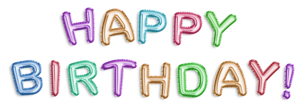 This png image - Happy Birthday Colorful Foil PNG Clip Art Image, is available for free download