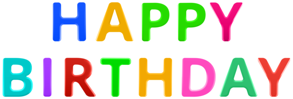This png image - Happy Birthday Colorful Text PNG Clipart, is available for free download