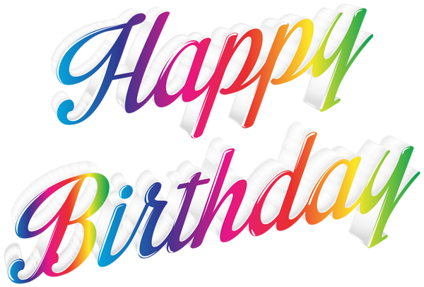 This png image - Happy Birthday Colorful Text Transparent Clipart, is available for free download