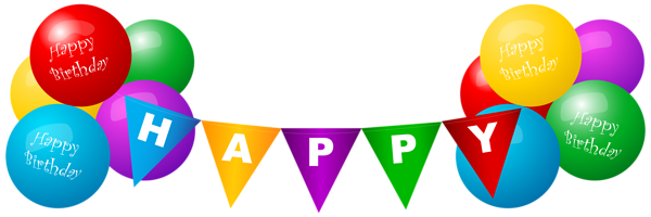 This png image - Happy Birthday Deco Balloons PNG Clip Art Image, is available for free download