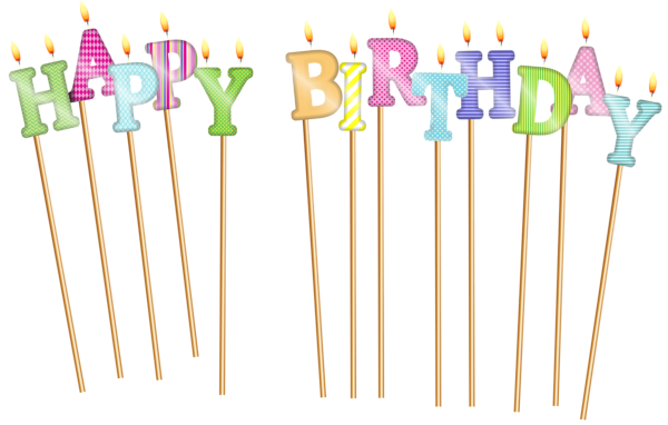 This png image - Happy Birthday Deco Candles PNG Clip Art, is available for free download