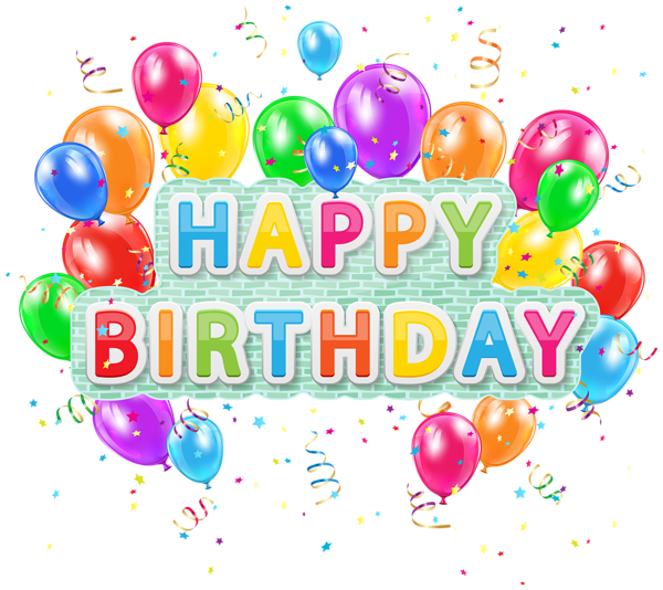 This png image - Happy Birthday Deco Text with Balloons PNG Clip Art Image, is available for free download