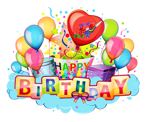 This png image - Happy Birthday Decor Transparent Clipart Picture, is available for free download